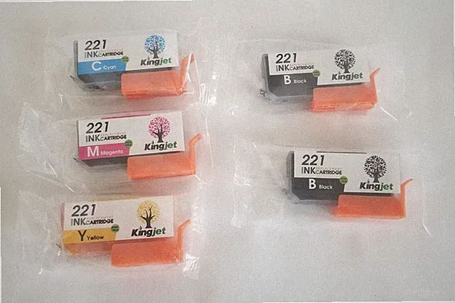 KingJet 220 Replacement Ink Black, Cyan, Yellow, Magenta Exp 2/21