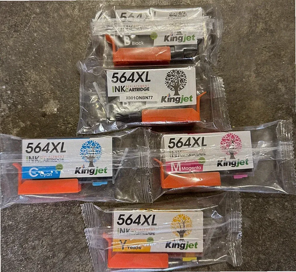 Kingjet 564XL Ink Cartridges for HP Printers Replacement for HP 564 5-pack