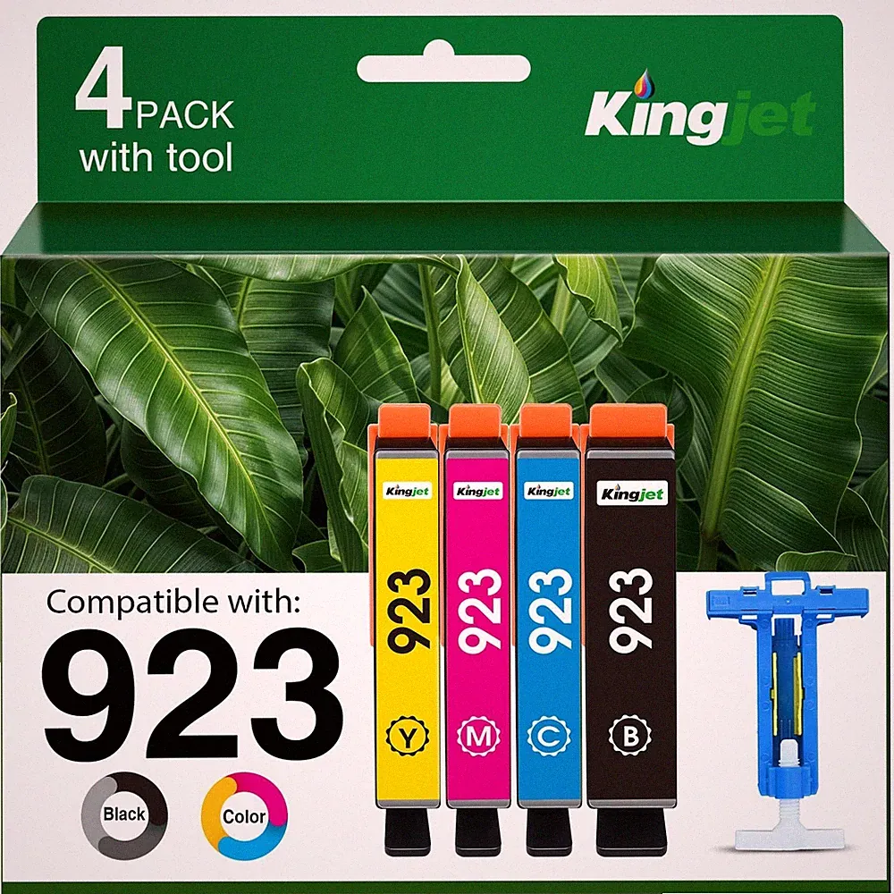 Kingjet 923 Ink Cartridges Combo Pack Without Chip High Yield