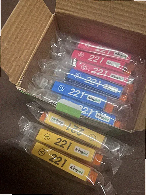 Kingjet Compatible 221 Ink Cartridges 9 Pack - 3 Cyan, 3 Magenta, 3 Yellow