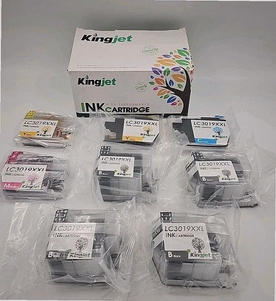 Kingjet Compatible Ink Cartridges 3019XL 8 Cartridges Inkjet High Performance