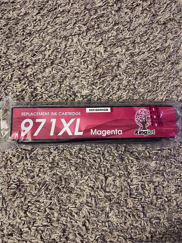 Kingjet Compatible Ink Set, Cartridge Replacement for HP 971XL Magenta. Mar 25
