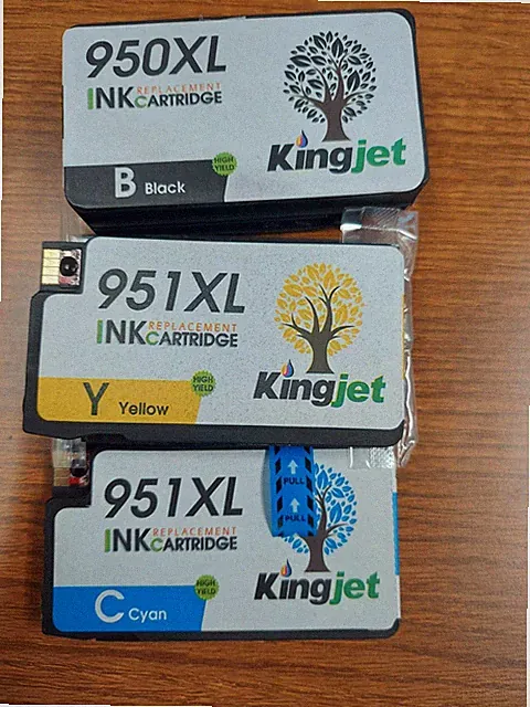 Kingjet ink 950/951XL 1 blk,, 1 cyan & 2 yellow