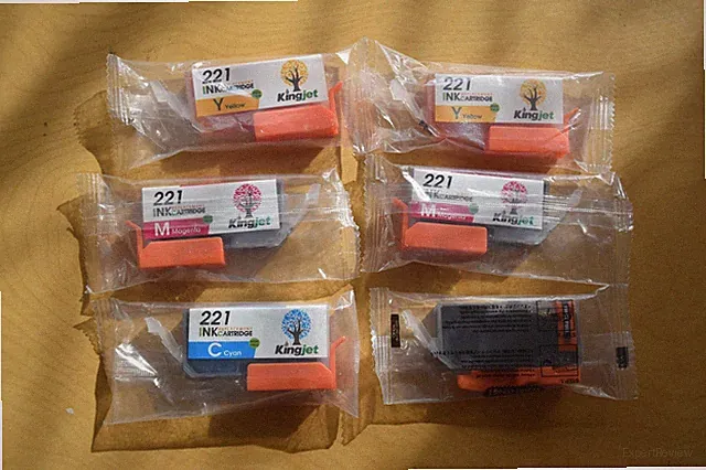 New Kingjet 221 Ink Cartridge Black Magenta Yellow Lot of 6
