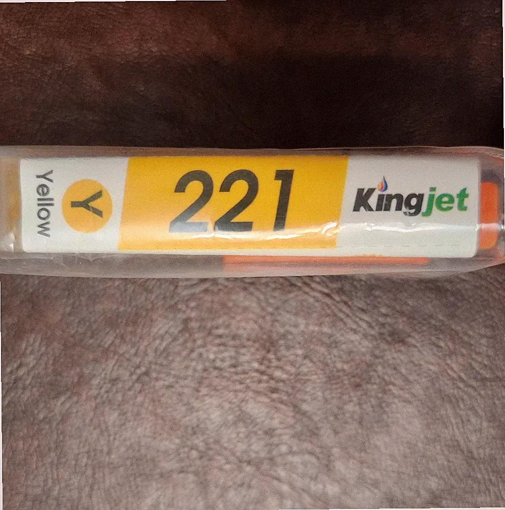 NEW KingJet 221 Yellow Printer Ink Cartridge for Canon PIXMA READ!