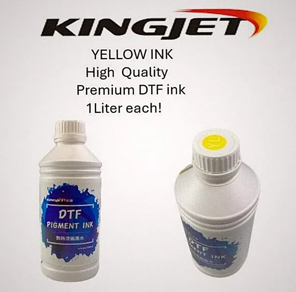YELLOW INK (1L of each bottle) ! DTF premium Quality ink for dtf